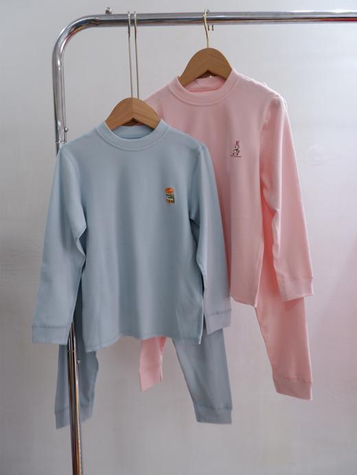 云仓【红豆】棉花糖2.儿童半领自发热保暖内衣套装 商品图0