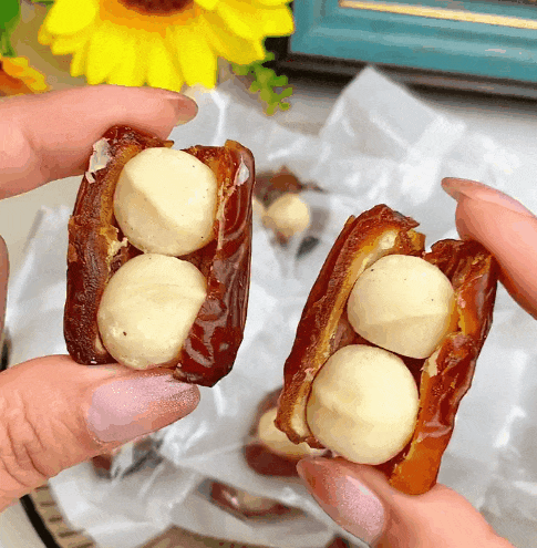 夏威夷抱抱果 ，椰果包裹着嘎嘣脆的夏威夷果，甜甜糯糯带奶香