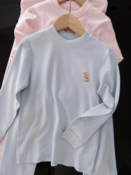 云仓【红豆】棉花糖2.儿童半领自发热保暖内衣套装 商品图1