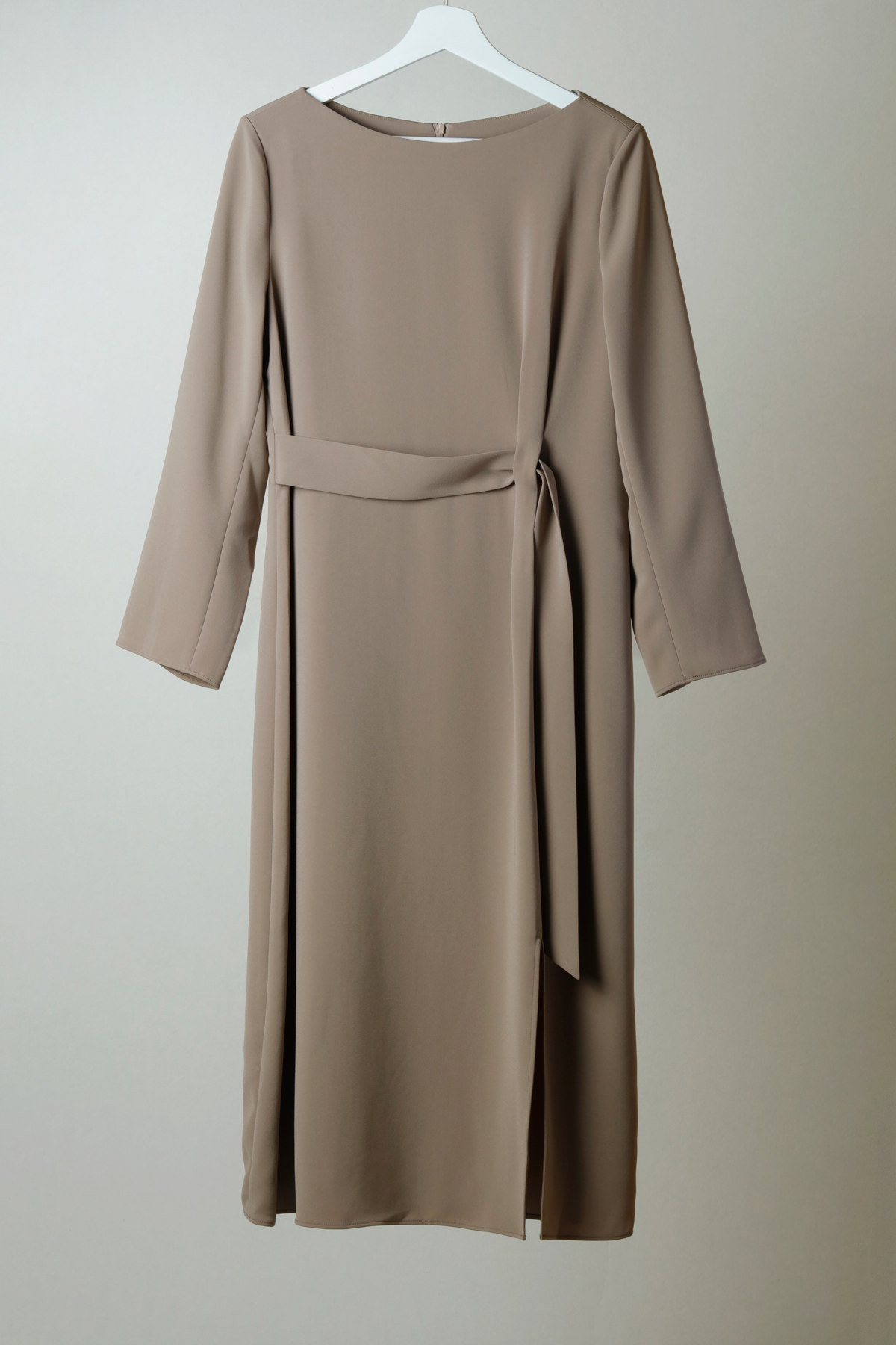 极简秋季醋酸长袖连衣裙