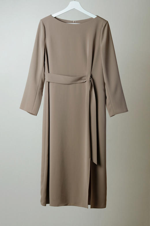 极简秋季醋酸长袖连衣裙 商品图0