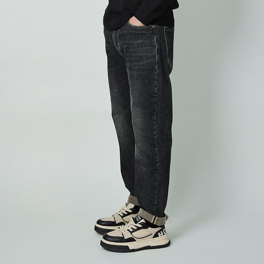 【新品上新】HX 冬季水洗萝卜牛仔长裤修饰腿型Z201440023101 商品图4