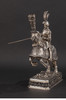 独角鹿西洋古董1927年英国伦敦出品纯银精雕「长矛骑士」主题雕像摆件一对 商品缩略图5