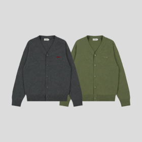 GOODBAI ‘RETRO LOGO’胸前刺绣毛织开衫