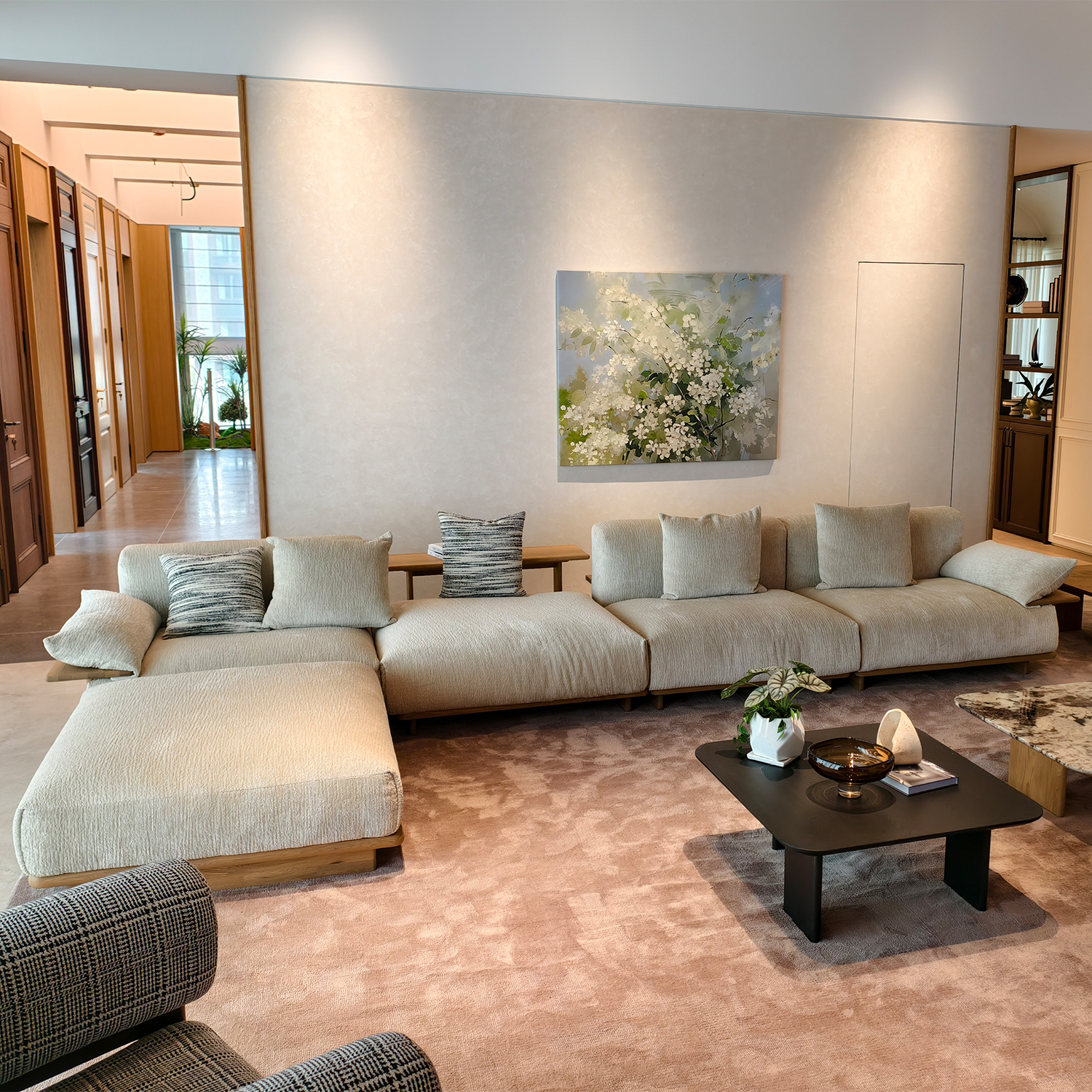 【自然风-ZR201A沙发】白橡木/布艺/客厅/组合沙发/模块沙发