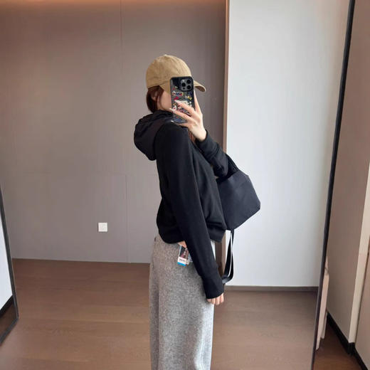 美雅碧桑蚕丝山羊绒！2025立体剪裁轻盈保暖拼接连帽卫衣外套冬款！ 商品图3