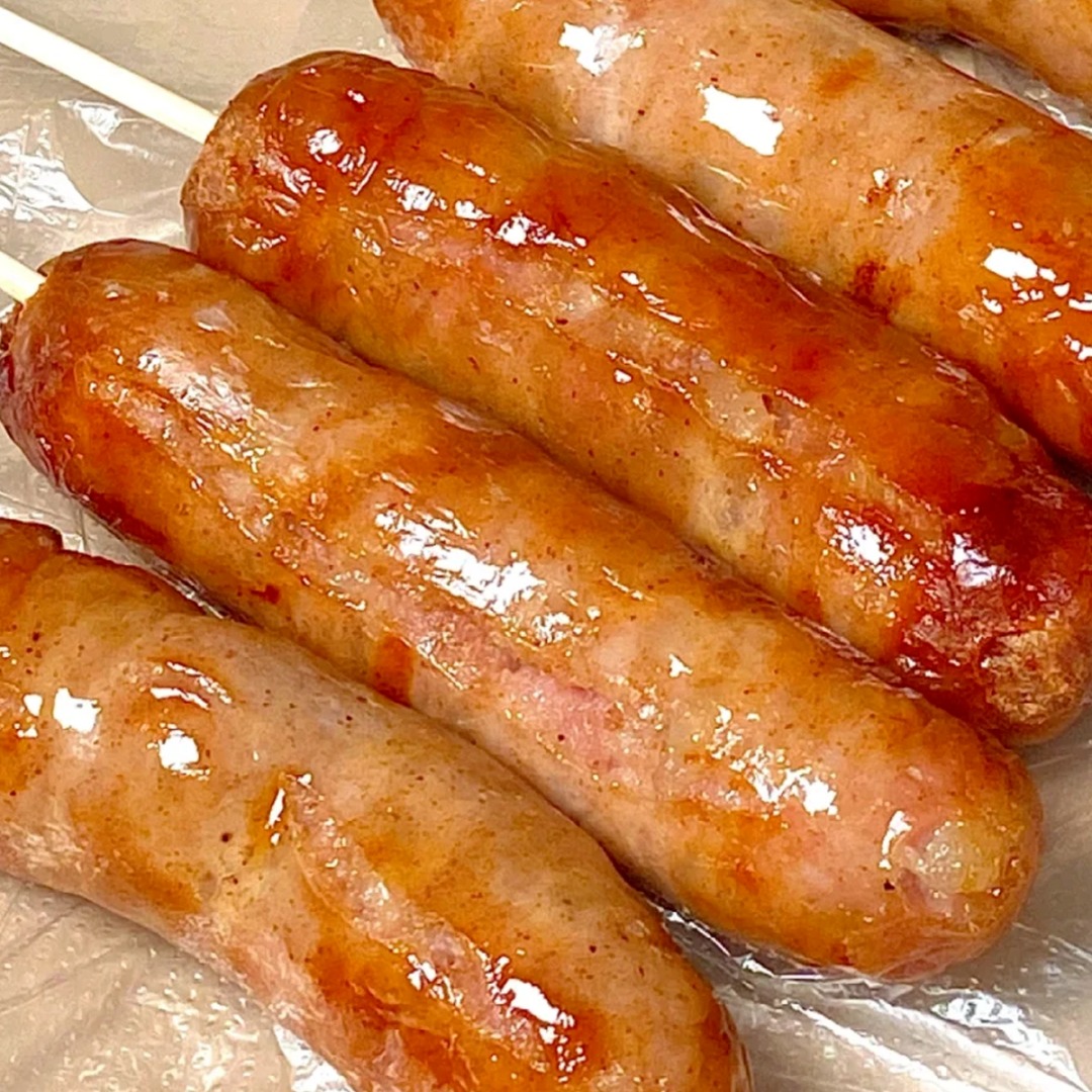 清水烤肠 ，3种口味，外皮焦脆爆裂，内里肉香飙汁，一次吃个爽