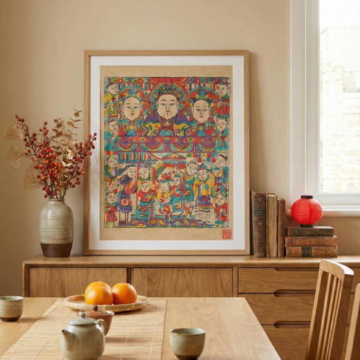 杨家埠木版年画 新中式摆件贴画新年家居装饰 商品图3