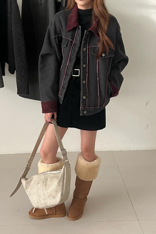 Kai & Kiera 复古港风加绒百搭洋气牛仔外套 21878 商品图1