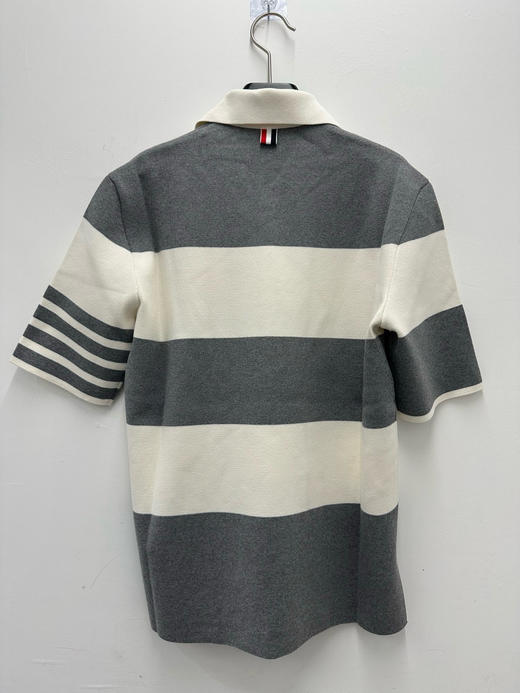 男款条纹针织短袖polo衫hu022 商品图1