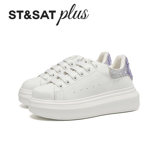 星期六26春新款精致渐变闪钻鞋尾小白鞋SSE1112001 商品图14