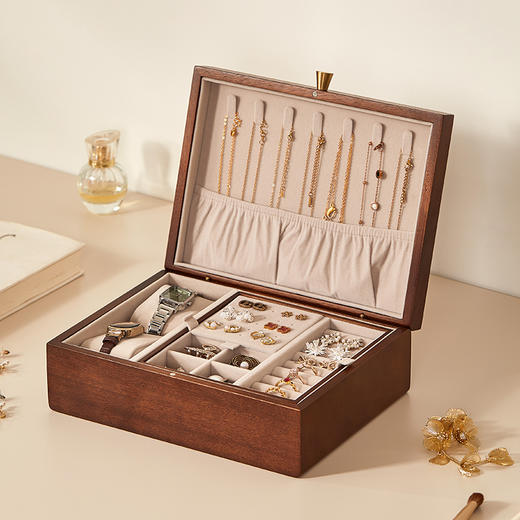 初心| 油画带托盘首饰盒鸢尾花桃花芯木 商品图1