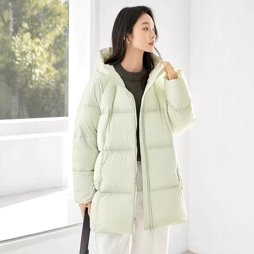 丁摩 舒芙蕾泡芙羽绒服女中长款外套 商品图1