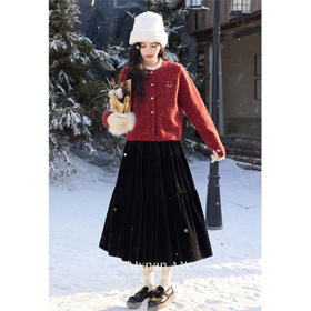 鹿向南「雾都恋人」红色毛衣慵懒高级感秋冬2025年新款漂亮上衣女