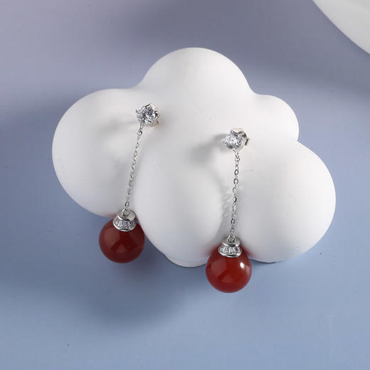 【宏艺珠宝】彤瑙承安·银s925耳饰 商品图0