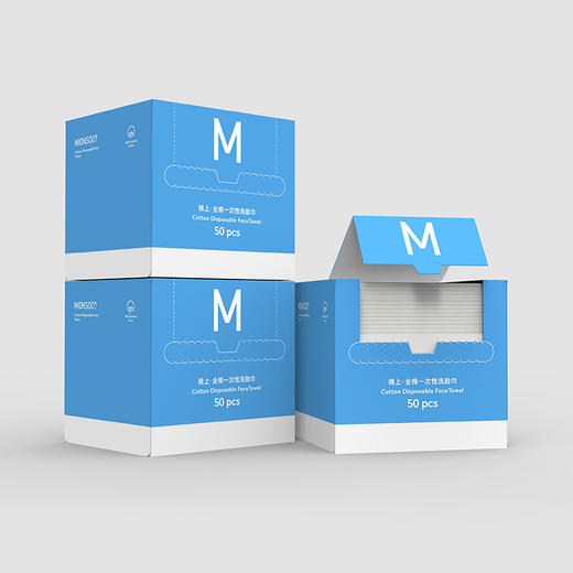 棉上·ProMax全棉一次性洗脸巾 M1023 50片/盒（2盒） 商品图3
