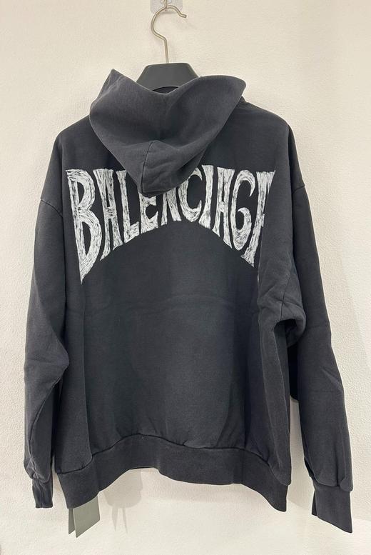 中性款做旧logo连帽卫衣he004 商品图1