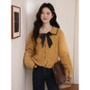 鹿向南「南瓜可可」黄色毛衣法式开衫女秋冬季宽松小众复古风上衣 商品缩略图0