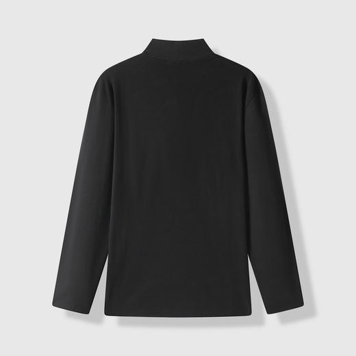 GXG男装【柔软亲肤】秋冬季半高领字母刺绣休闲男式长袖T恤K&C 商品图1