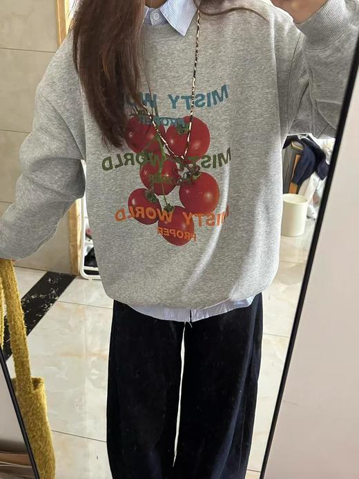 🔥🔥【潮牌卫衣】圆领牛奶绒～情侣款3D逼真加绒牛奶绒卫衣-喜出 商品图2