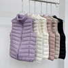 丁摩 秋冬轻薄羽绒马甲女士内穿背心短款保暖羽绒内胆无袖立领外套5ZF-5023 商品缩略图1