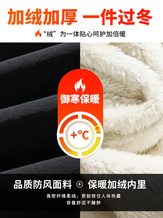 【GZ】无忧购加厚羊羔绒裤子男士冬季加绒卫裤宽松直筒棉裤29181（截单后3-5天发货） 商品图3