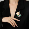 法式复古天然淡水珍珠贝母，花朵胸针气质优雅外套西装胸花别针LY-Z-214 商品缩略图2