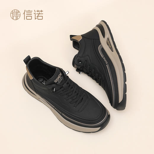 信诺男鞋软底舒适运动鞋加绒保暖棉鞋中老年休闲皮鞋2025冬季新款N5M063-238D 商品图0