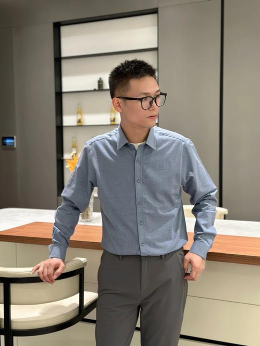 【格桑米Gesamy男士全棉磨毛衬衫】男士衣柜必入单品❗✅ 甄选新疆棉 进口高密精编机织+磨毛工艺 手感细腻 柔软透气又不失挺括有筋骨✅ 版型质感都一级棒 可休闲可商务 商品图1