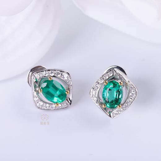 【简爱】祖母绿耳钉   CB12405062 商品图2