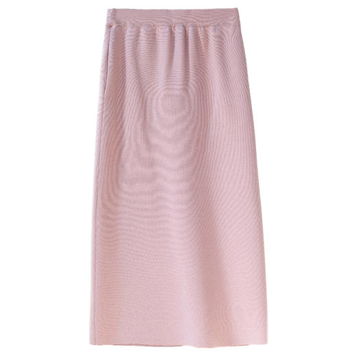 牧衣游原创 纯净羊毛毛织半裙冬极简气质显瘦百搭黑色半身裙 知韵 商品图4