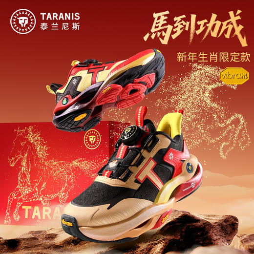 泰兰尼斯稳跑鞋新年生肖款2026春儿童抗扭缓震运动鞋男女童跑步鞋T06D6A8845 商品图0