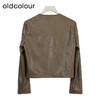 oldcolour欧珂冬季皮衣时尚休闲通勤纯色短外套女BQ480407A1 商品缩略图1