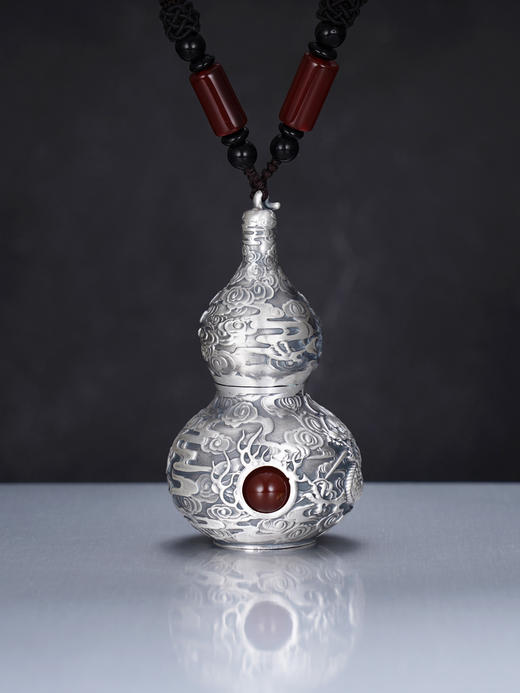 子佩集S999银【龙福献瑞】手把件【YSY003】纯银仿古葫芦2412 商品图0