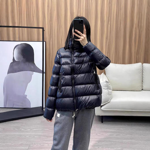 丁摩 高端90白鸭绒立领加厚韩版宽松亮面短款羽绒服女冬装外套潮5ZF-1006 商品图1