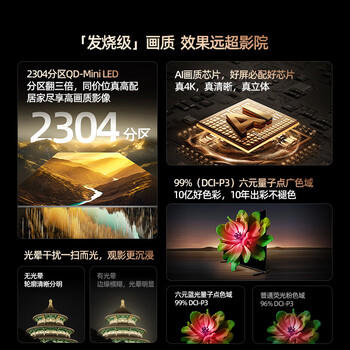 创维电视75A6F Pro【伸缩挂架送装一体】75英寸智能平板电视机Mini LED液晶游戏 家电 /家用电器 /大 家 电 /平板电视 商品图4