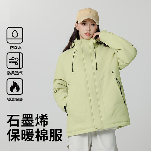 鸿星尔克秋冬新款高品质情侣石墨烯保暖冲锋棉服EK-HM25888 商品图2