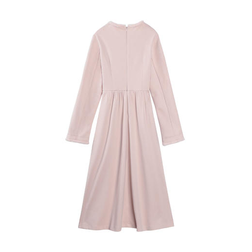 鹿向南「未施粉黛」新中式假两件单面呢连衣裙女冬季复古国风长裙 商品图1