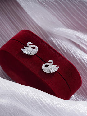 子佩集S925银【天鹅仙影】耳钉【Z21544】纯银时尚2412