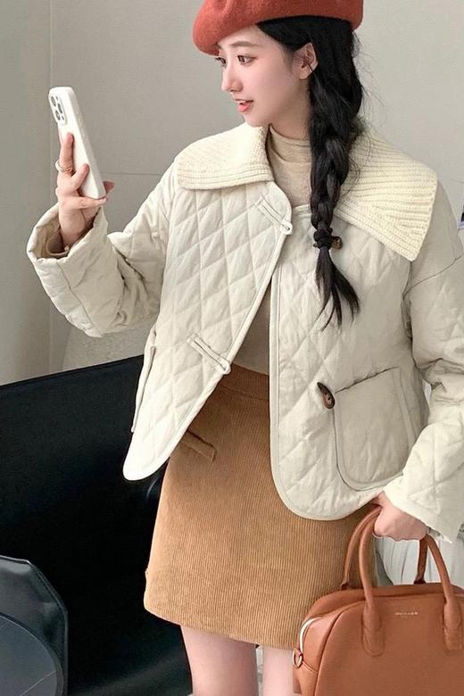 LNNNS 高级感洋气菱形格子棉服厚实外套 21575 商品图0