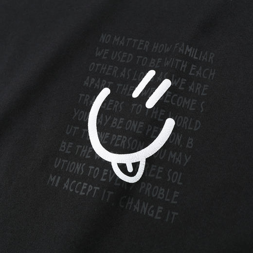 GXG男装【100%棉】秋季笑脸印花男士圆领长袖t恤K&C 商品图4