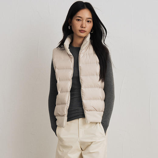 【欧可纪】90白鸭绒立领轻薄羽绒服女2025秋冬拼接摇粒绒外套 商品图7