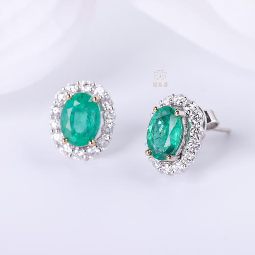 【春光明媚】祖母绿耳钉   CB12503059 商品图1