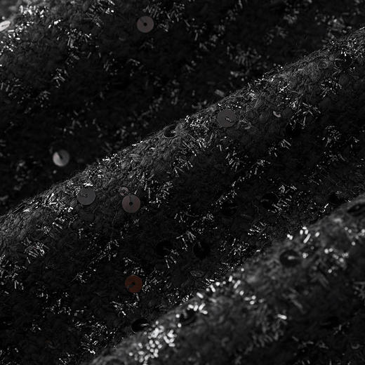 「高货wl」全新升级【铂金会员441/天猫599/差价158】(99349)洛诗琳2025秋冬气质小香风亮片羊毛外套A字半身裙两件套 商品图3