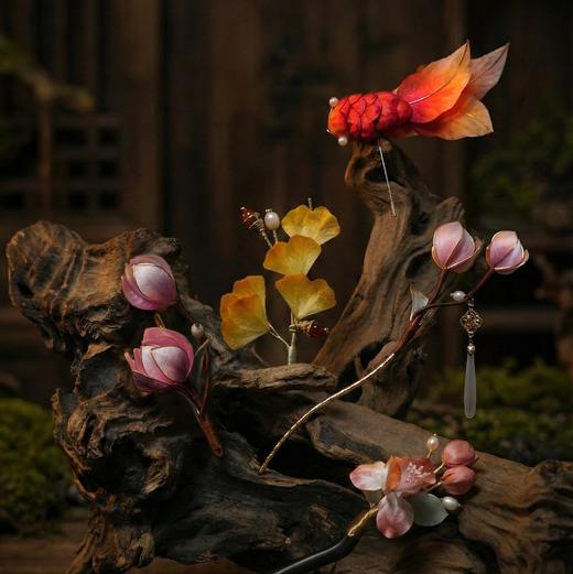 非遗扬州绒花发簪胸针 女古风发饰汉服配饰 盘发钗步摇古典发饰 商品图4