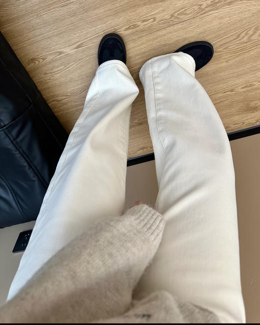 万能搭Acme婴儿绒全棉白色牛仔裤 商品图9