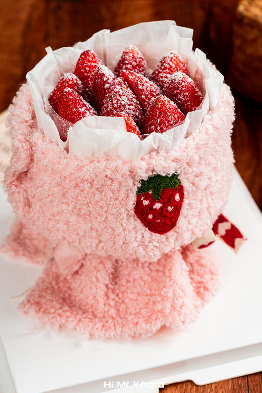 烤爱【草莓季】草莓花束生日蛋糕 女神草莓蛋糕首选（同城配送） 商品图2
