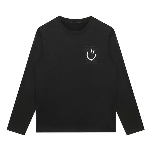 GXG男装【100%棉】秋季笑脸印花男士圆领长袖t恤K&C 商品图2