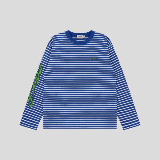 GOODBAI 'RETRO LOGO'条纹长袖T恤 商品图1