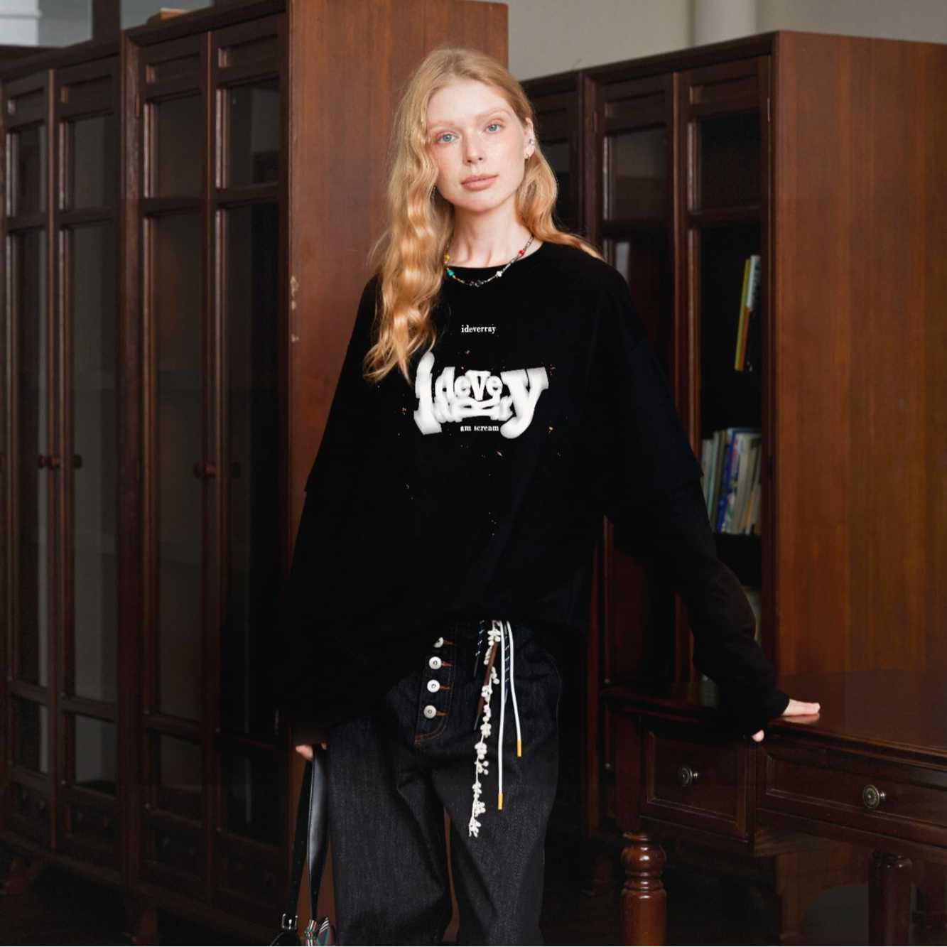 【新品福利限量秒杀🔥】IDEVERRAY明星同款新品人工闪钻假两件长袖